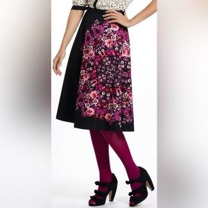 Crystallized Fuchsia Skirt Vanessa Virginia Anthropologie size 4